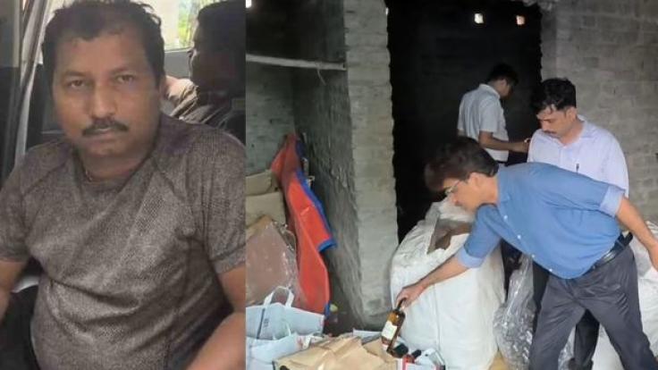 उपर कुरकुरे की पेटियां और नीचे शराब का जखीरा, ऐसे पकड़ा गया शराब सिंडिकेट का मास्टरमाइंड गोराई