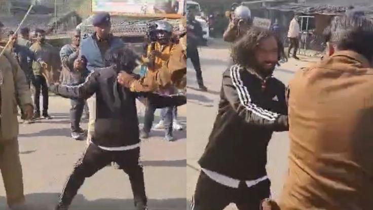 रांची में पुलिस ने JLKM नेता देवेंद्रनाथ को घसीट-घसीट कर पीटा, जेएसएससी का घेराव करने पहुंचे कई आंदोलनकारी घायल