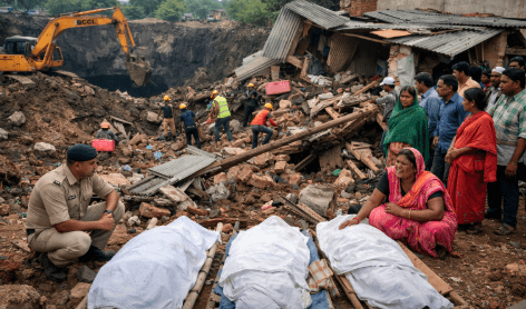 धनबाद: जमीन धंसने से मकान ढहा, 3 की मौत, अवैध खनन पर विवाद