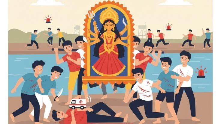 चक्रधरपुर में दुर्गा पूजा विसर्जन के दौरान चाकूबाजी, सात युवक घायल, एक गंभीर
