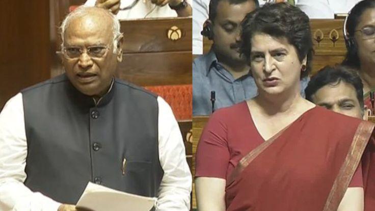 ऑपरेशन सिंदूर पर चर्चा के दौरान राज्यसभा में गरजे खड़गे: ट्रंप ने ट्रेड की धमकी देकर रुकवाया वॉर, लोकसभा में दहाड़ीं प्रियंका