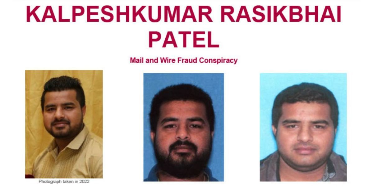 अमेरिका में भारतीय नागरिक कल्पेशकुमार रसिकभाई पटेल FBI की मोस्ट वॉन्टेड लिस्ट में शामिल