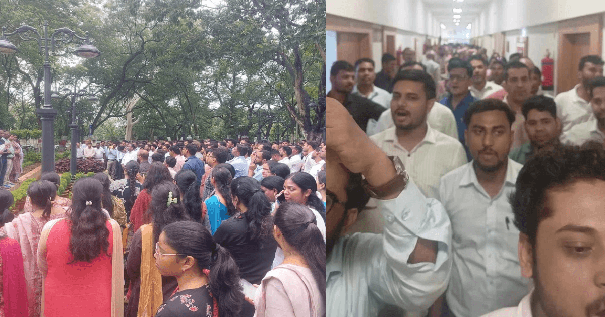 रांची : कैबिनेट के फैसले पर बवाल, सचिवालय सेवा संघ ने कार्मिक सचिव के खिलाफ किया प्रदर्शन