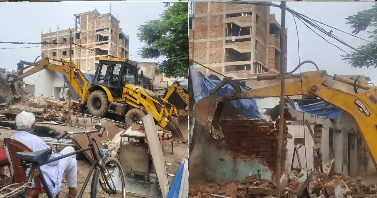 बूटी मोड़–बरियातू रोड पर अतिक्रमण हटाने की कार्रवाई, 25 साल पुराना आशियाना मलबे में बदला