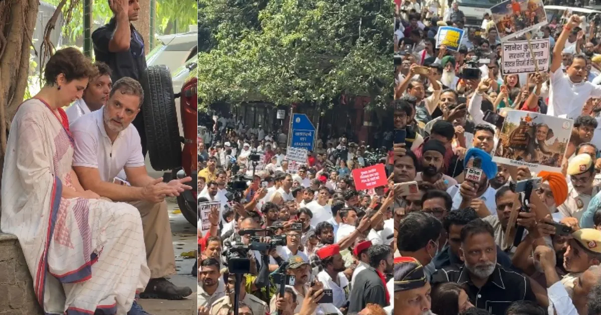 संसद से चुनाव आयोग तक मार्च, पुलिस ने रोका INDIA ब्लॉक का काफिला, राहुल-प्रियंका धरने पर बैठे