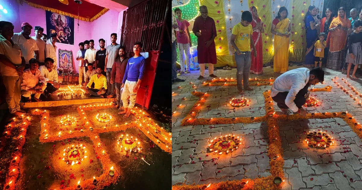 देवघर में दीपोत्सव की धूम! मलहरा और नंदन पहाड़ मंदिर में जगमगाए सैकड़ों दीप