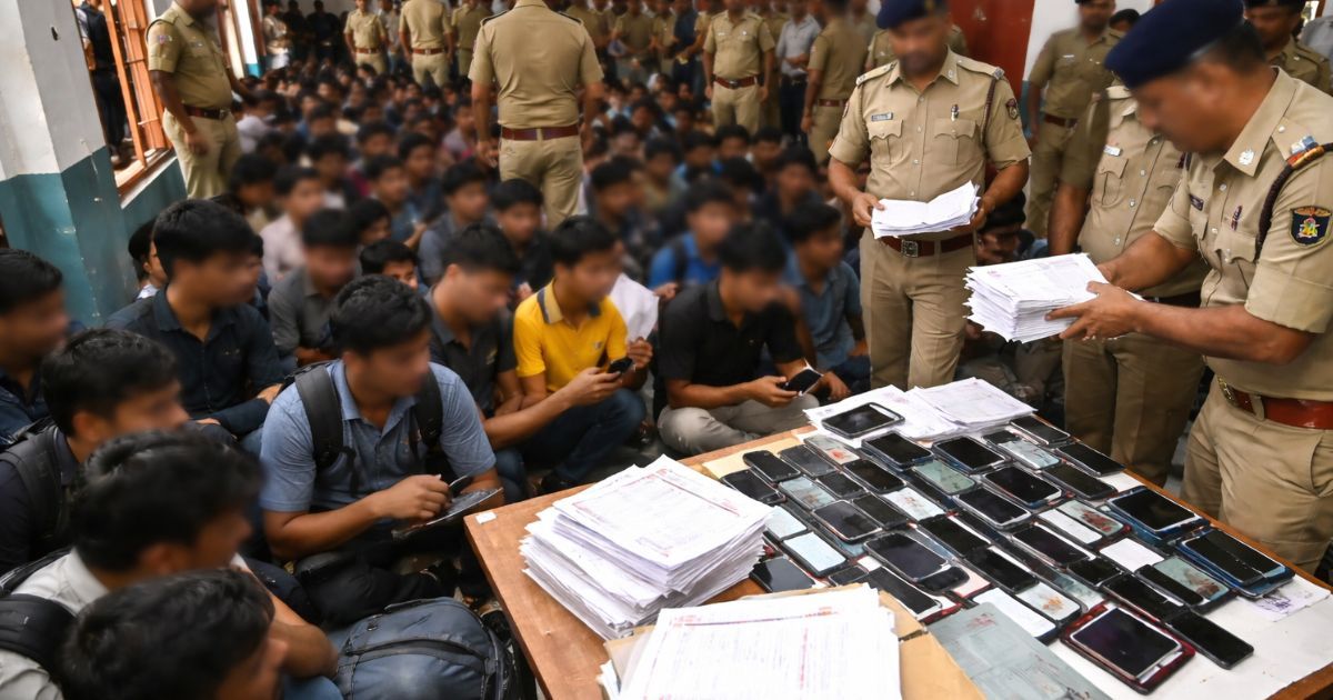 रांची में उत्पाद सिपाही परीक्षा में पेपर लीक की साजिश का खुलासा, पेपर और इलेक्ट्रॉनिक डिवाइस जब्त