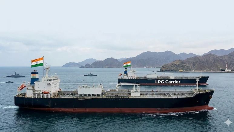 Strait of Hormuz में फंसे 22 भारतीय जहाज, 3 लाख टन LPG अटकी, ये है सरकार का Exit Plan