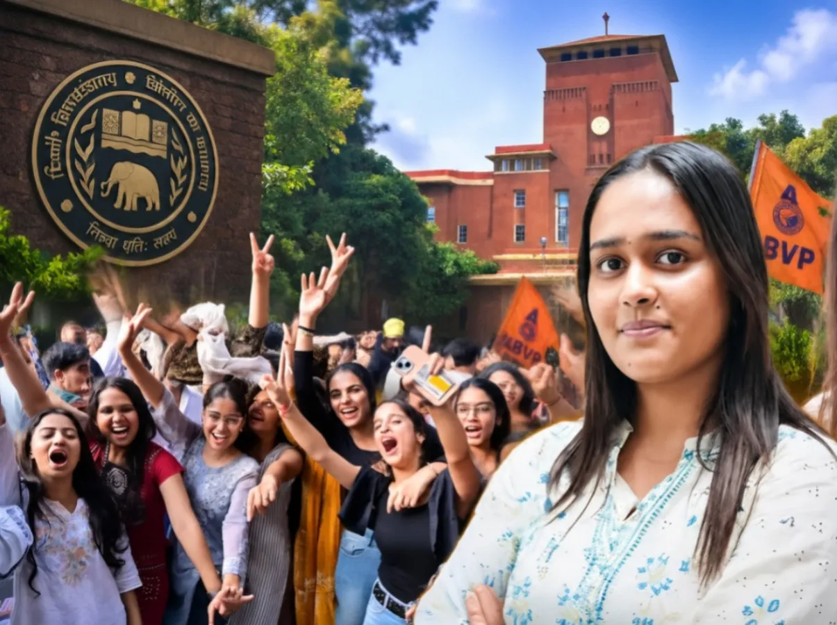 DUSU Election 2026: किसान परिवार की रिया छाबड़ी बनीं दिल्ली यूनिवर्सिटी छात्रसंघ की सचिव, ABVP ने जीते 3 पद